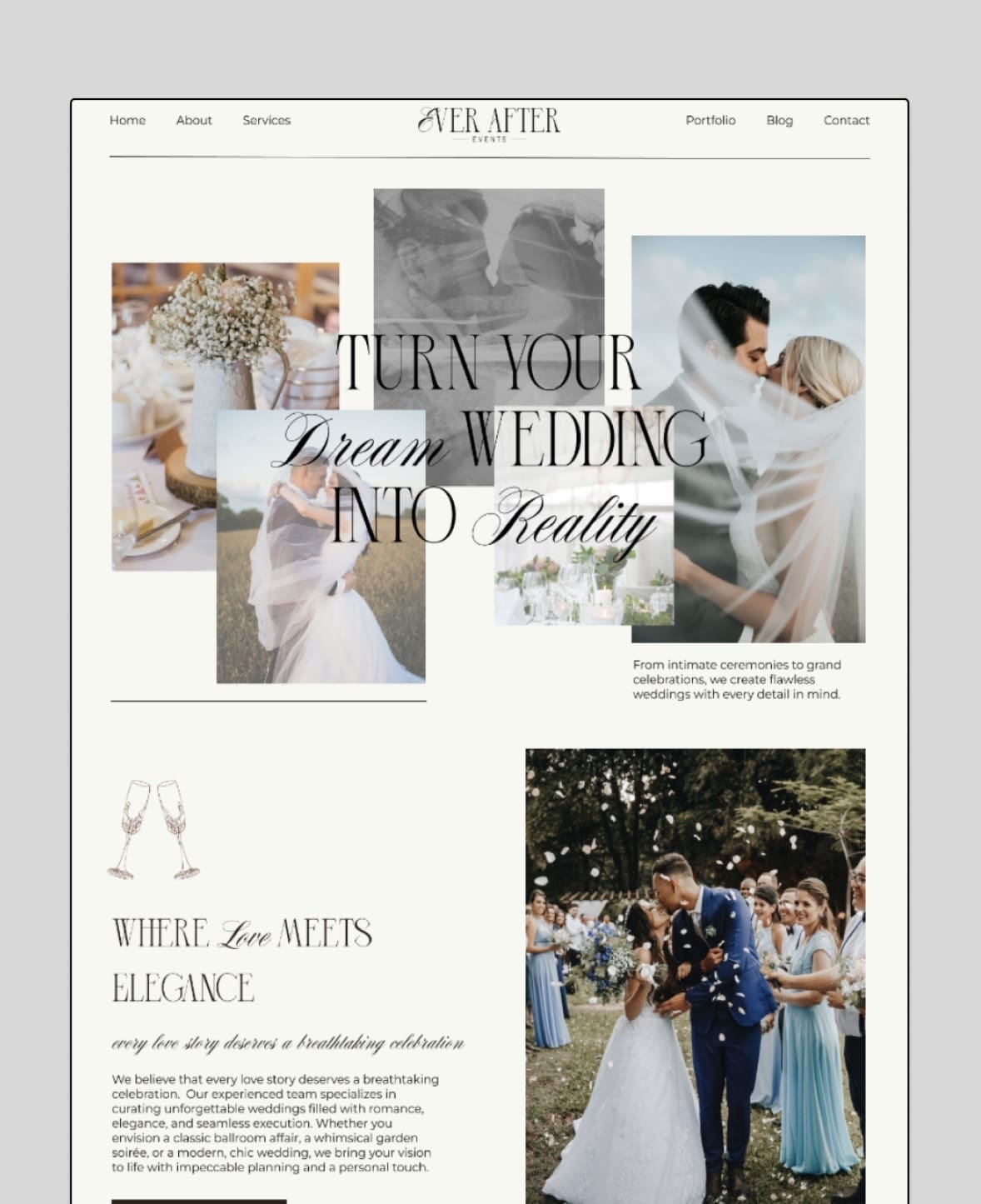 Wedding planner website design by Kami Alicja
